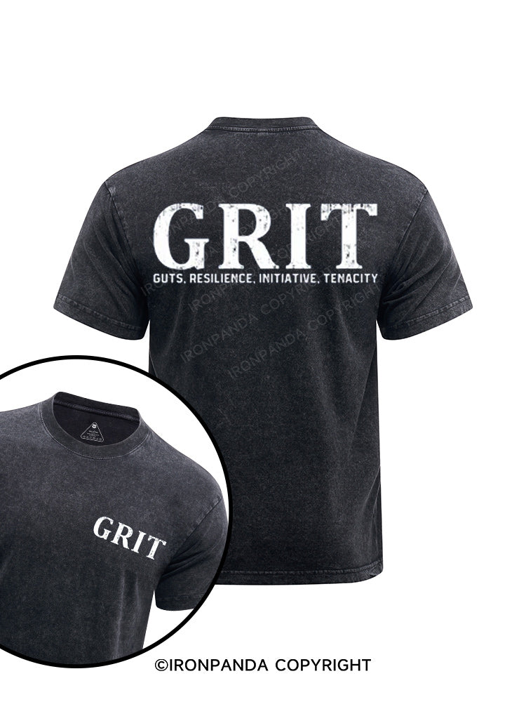 Grit   printed Washed Gym Shirt