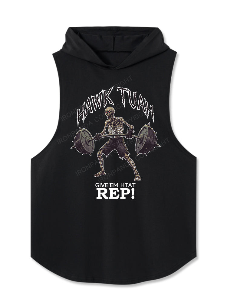 HAWK TUAH GIVE'EM HTAT REP! Hooded Tank
