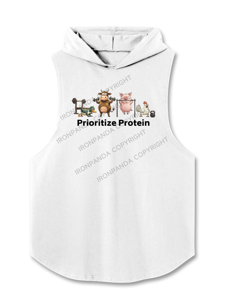 prioritize protein Hooded Tank