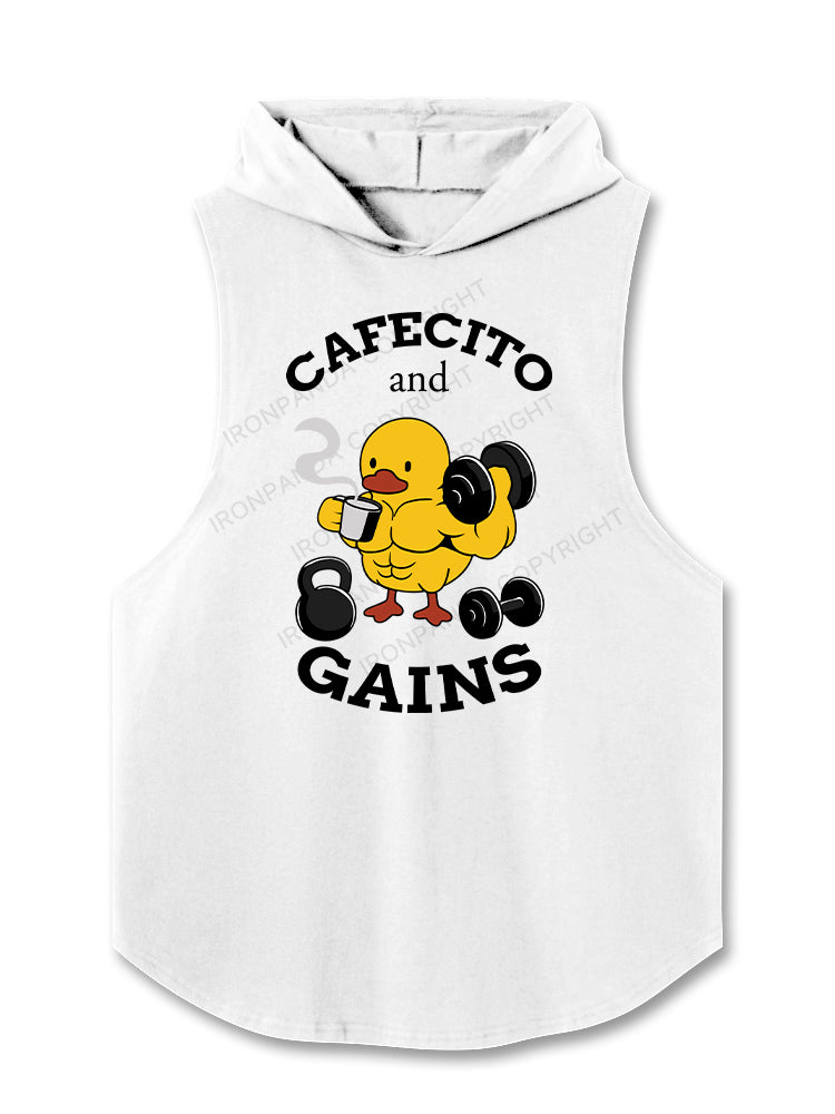 CAFECITO AND GAINS Hooded Tank