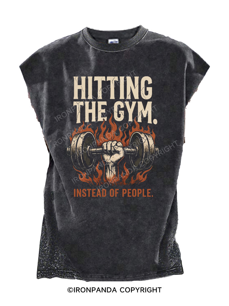 Hitting the gym instead of people Cut Off Tank
