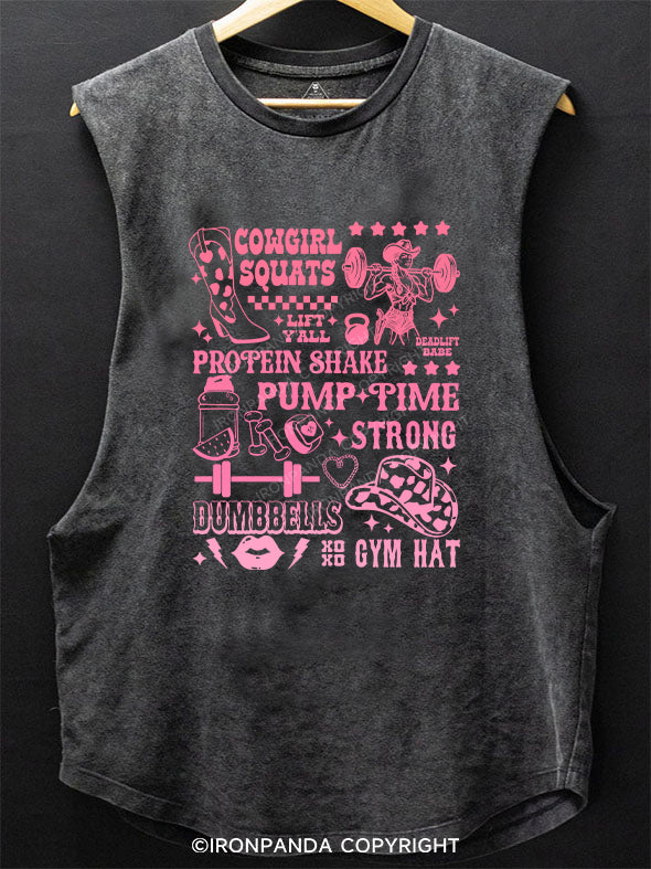 HOWDY, LET’S LIFT! SCOOP BOTTOM COTTON TANK