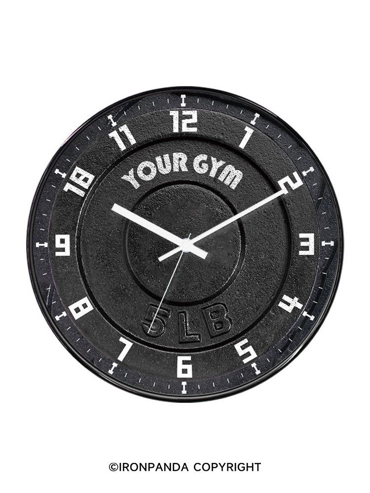 IRONPANDA Barbell Wall Clock