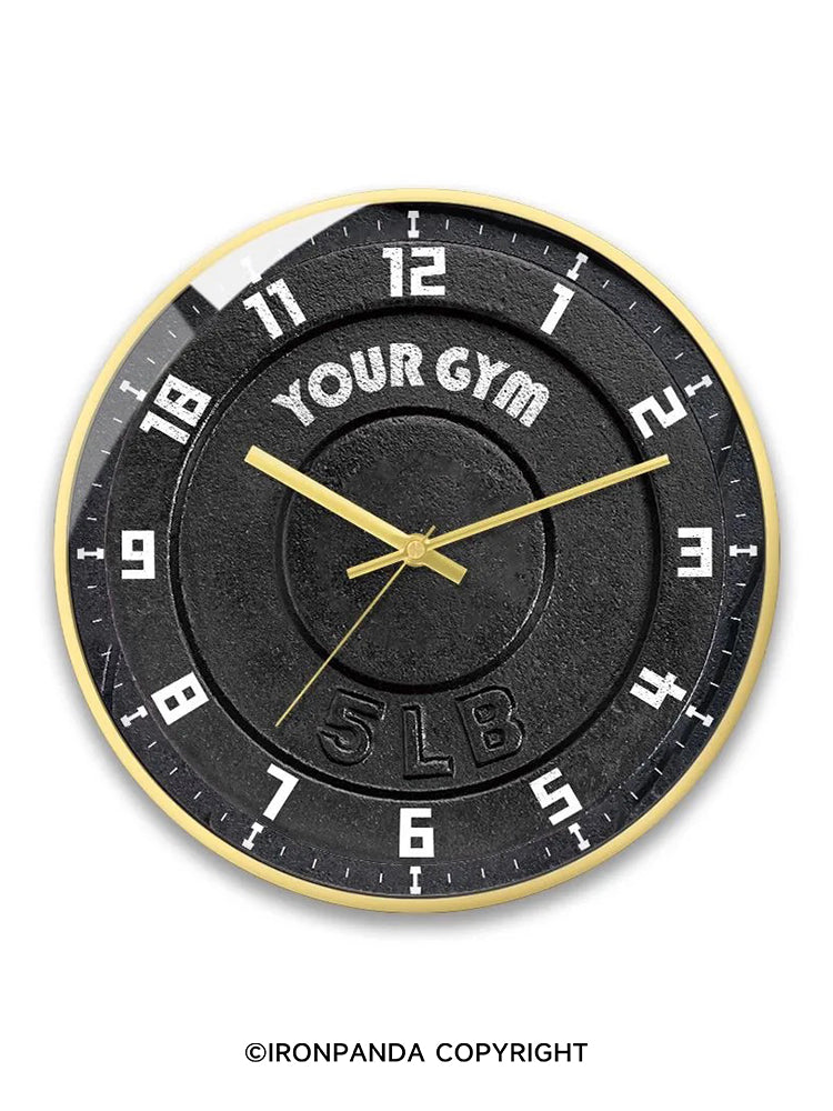 IRONPANDA Barbell Wall Clock