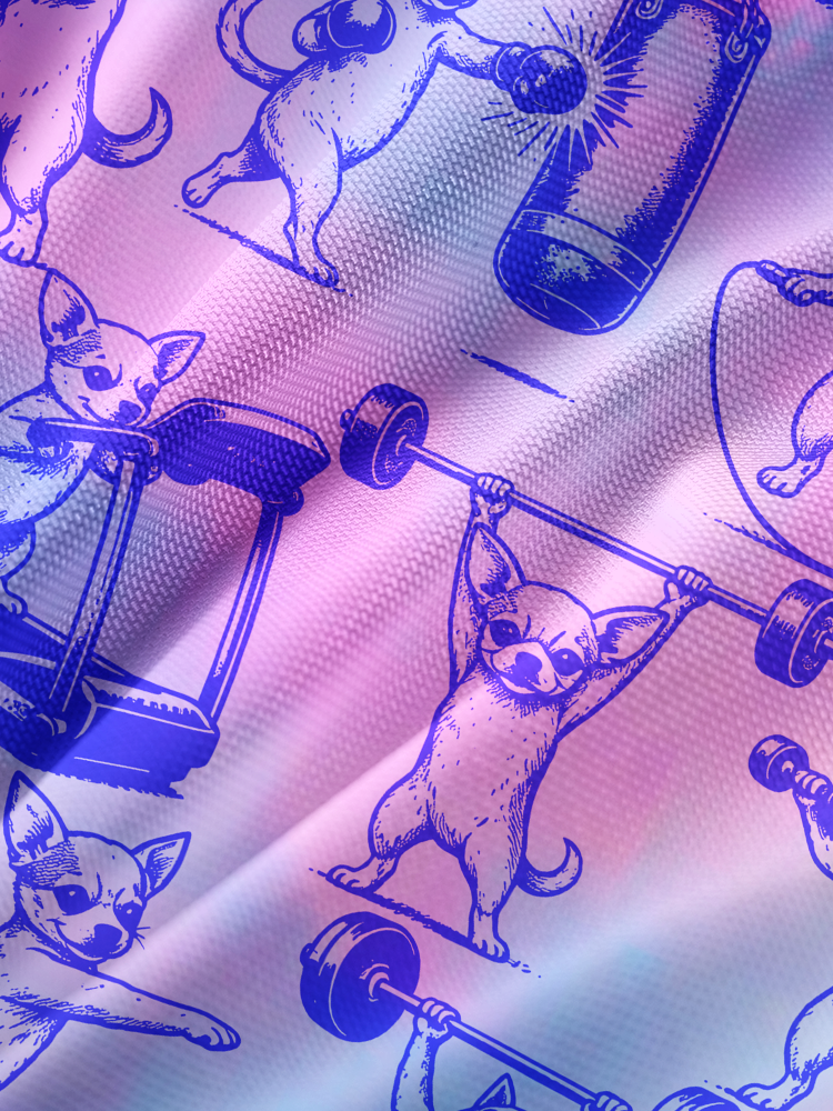 Chihuahua Workout Mesh Long Sleeve Top