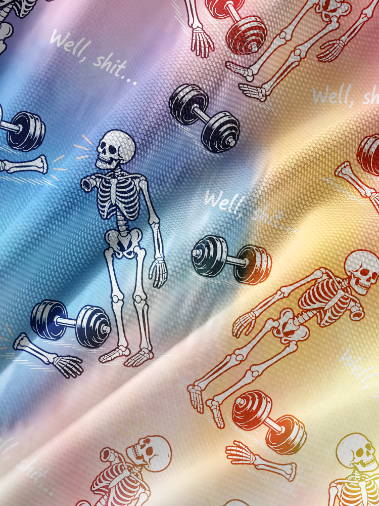 Well Shit Skeleton Mesh Long Sleeve Top