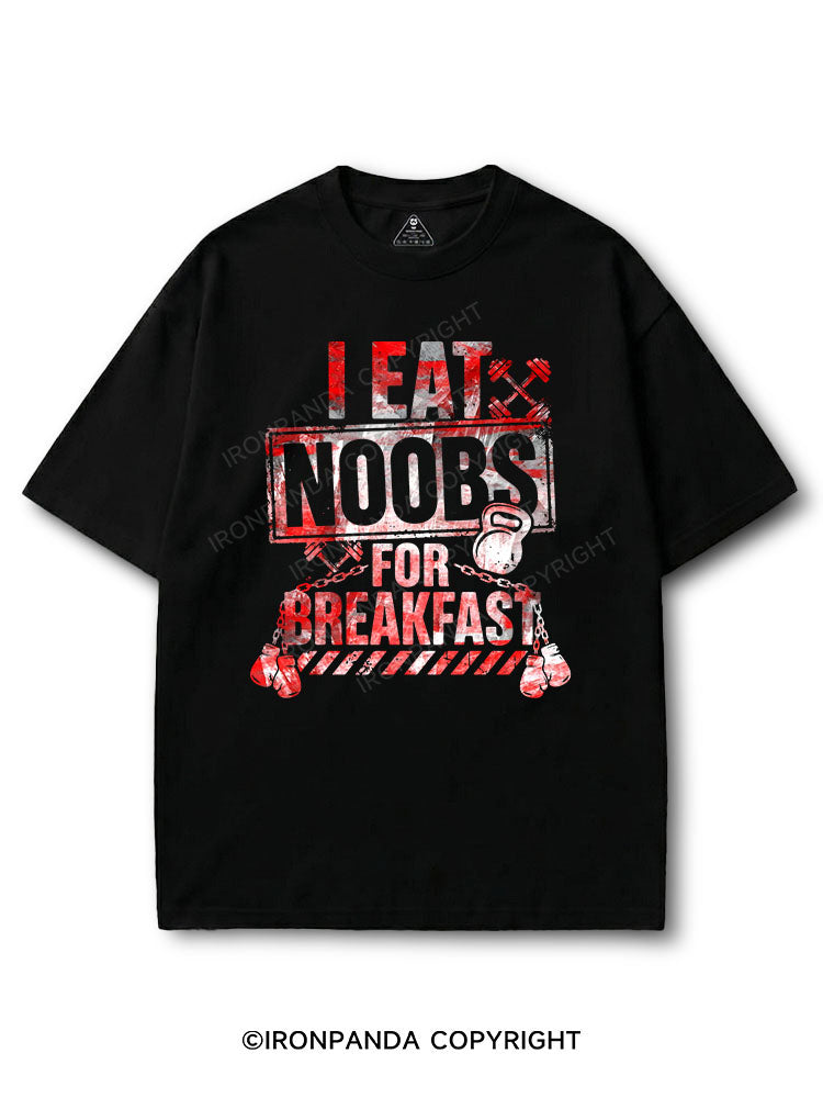 I EAT NOOBS FOR BREAKFAST COTTON PUMP COVER