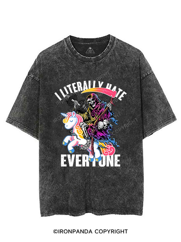 I LITERALLY HATE EVERYONE VINTAGE GYM SHIRT