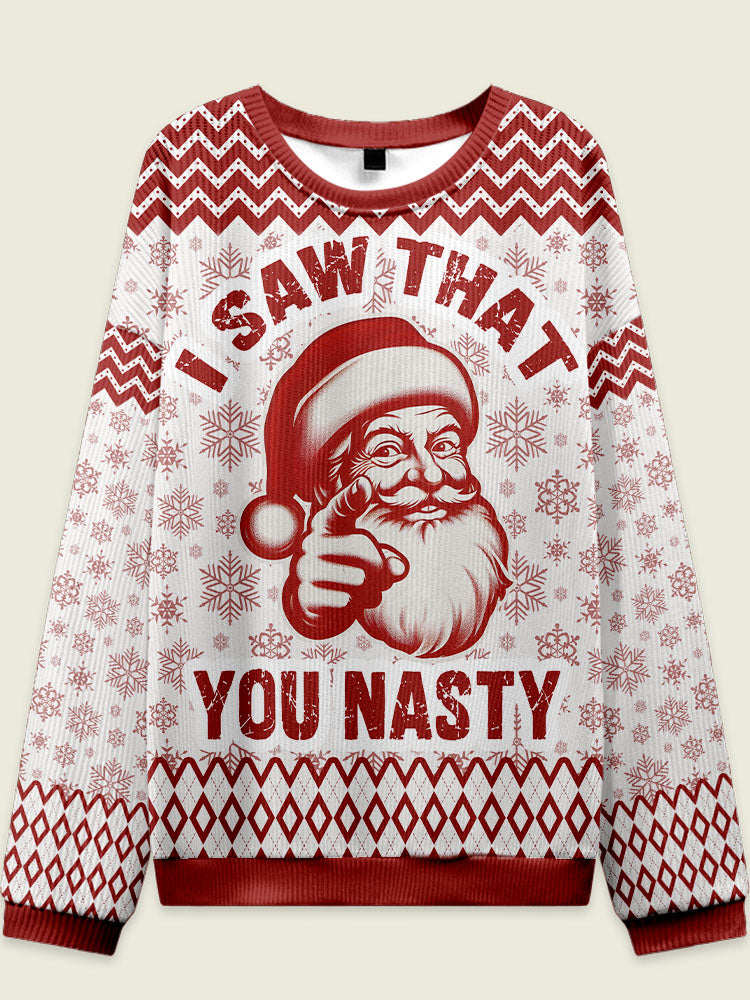 I SAW THAT YOU NASTY Fitness Theme Ugly Sweater
