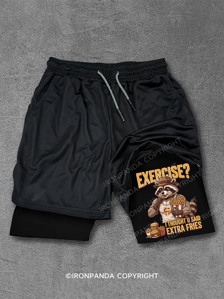 I Thought You Said Extra Fries Performance Training Shorts