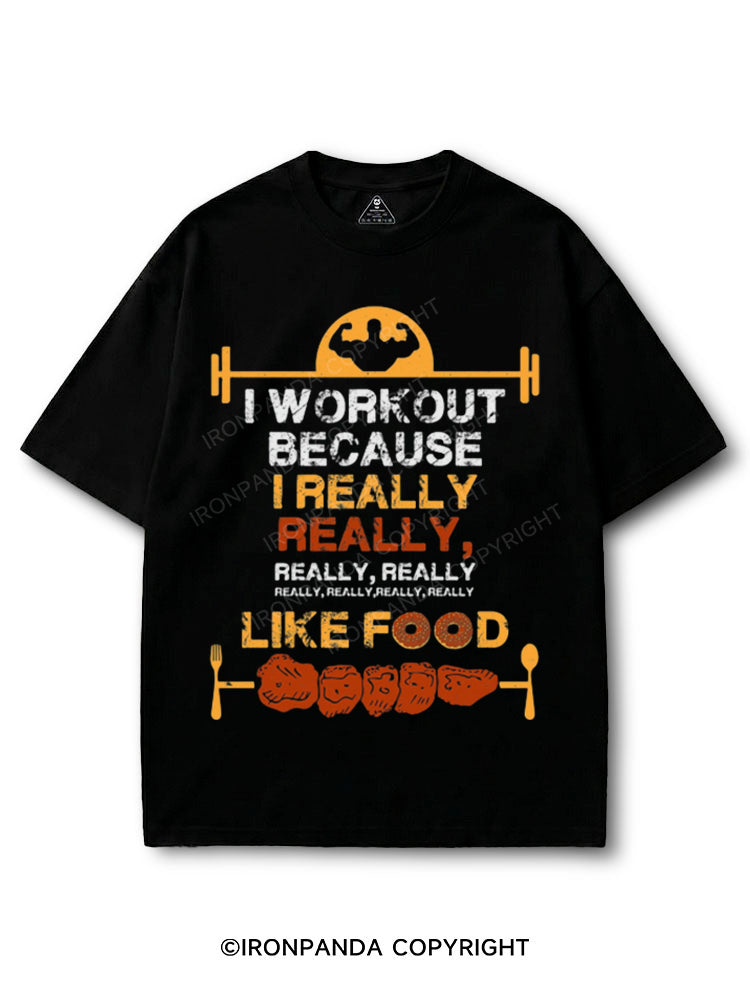 I Workout Because I Really Really Like Food COTTON PUMP COVER