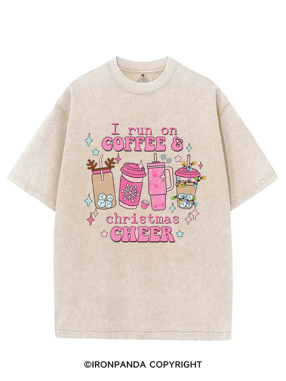 I run on coffee & Christmas cheer VINTAGE GYM SHIRT