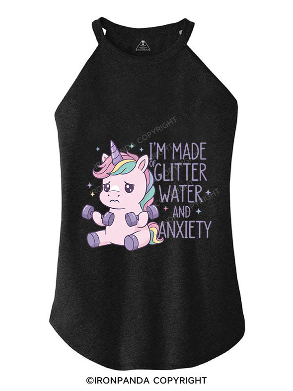 I’M MADE OF GLITTER WATER AND ANXIETY ROCKER COTTON TANK