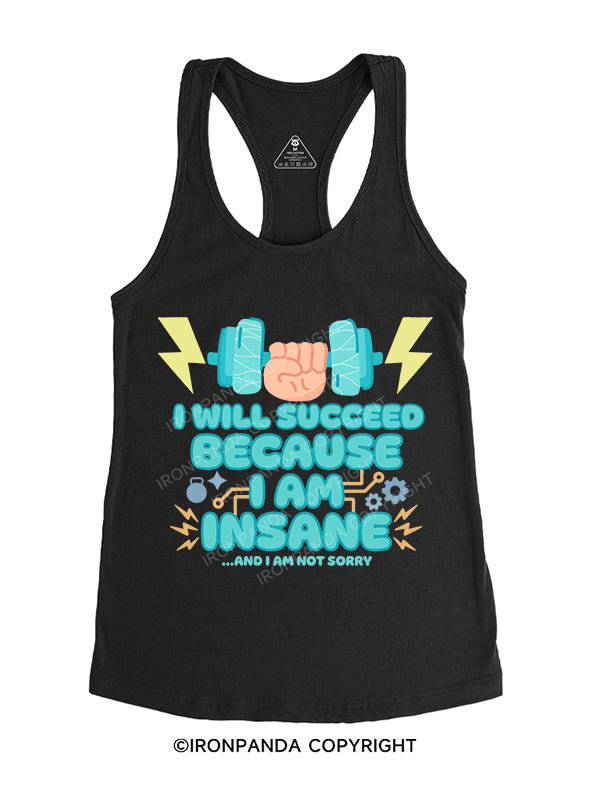 I will succeed Gym Racerback Tank