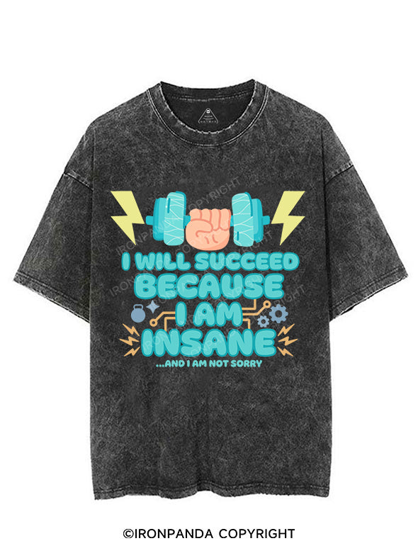 I will succeed VINTAGE GYM SHIRT