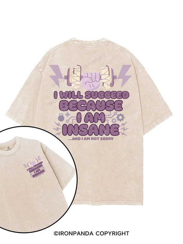 I will succeed printed Gym Shirt
