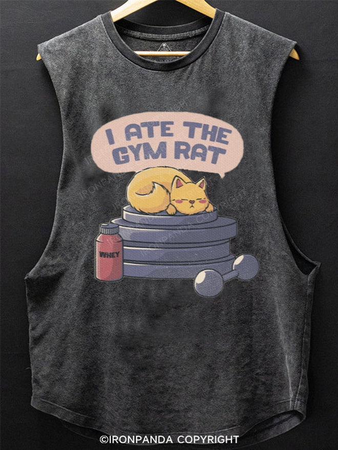 I ate the gym rat cream SCOOP BOTTOM COTTON TANK