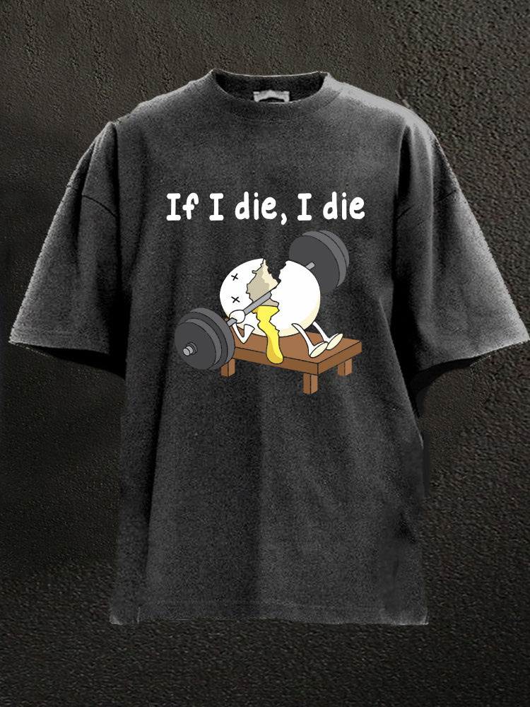 Smashed Egg Lifting Washed Gym Shirt