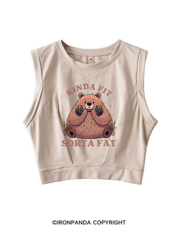 KINDA FIT SORTA FAT SLEEVELESS CROP TOPS