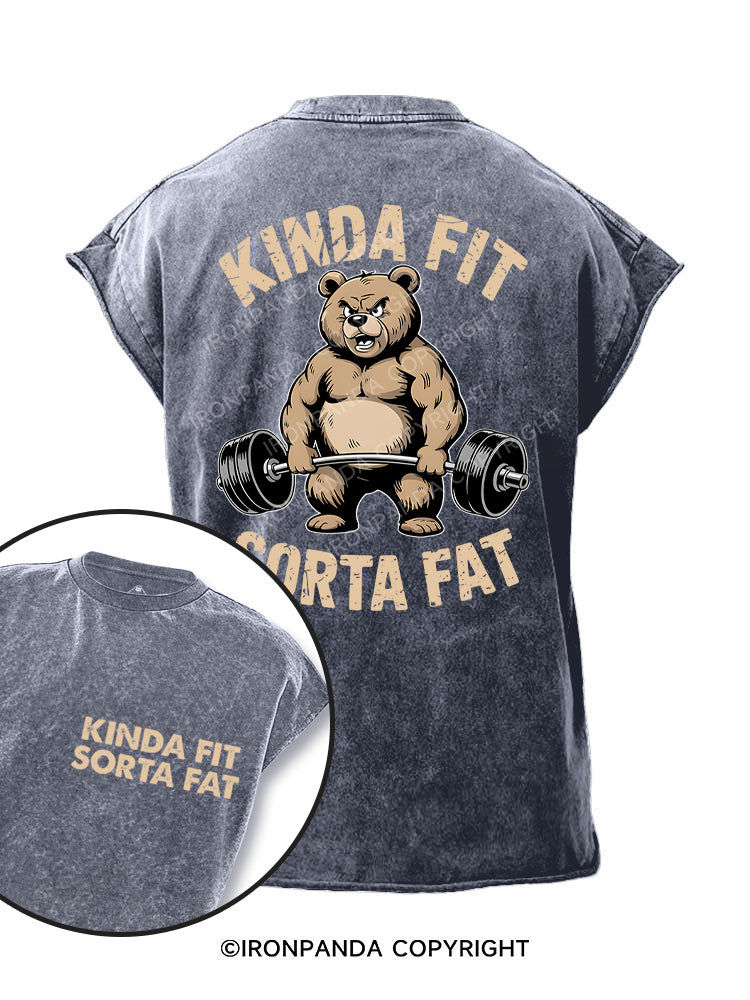 KINDA FIT SORTA FAT Printed Cut Off Tank