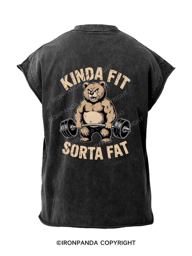 KINDA FIT SORTA FAT Back Printed Cut Off Tank