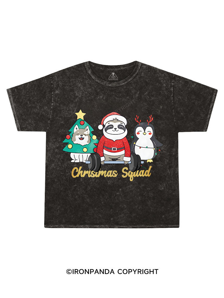 Chrisimas Squad Kids Washed T-Shirt