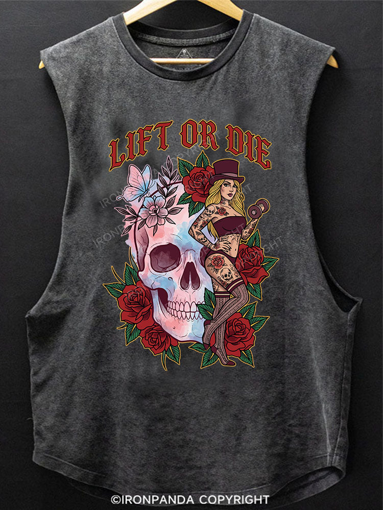 LIFT OR DIE SCOOP BOTTOM COTTON TANK