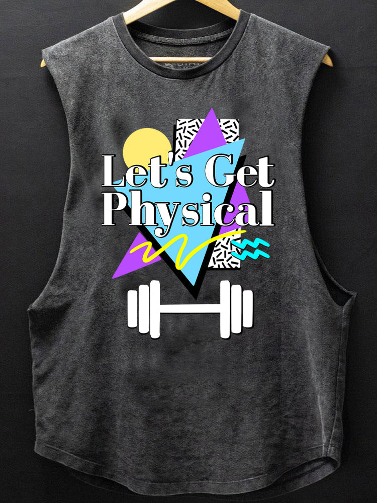 Let’S Get Physical Retro Style SCOOP BOTTOM COTTON TANK