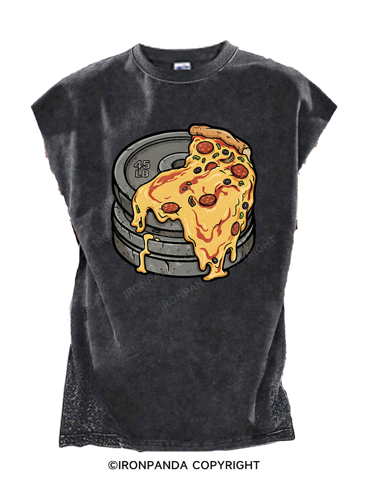 Lift Heavy Eat Pizza Cut Off Tank