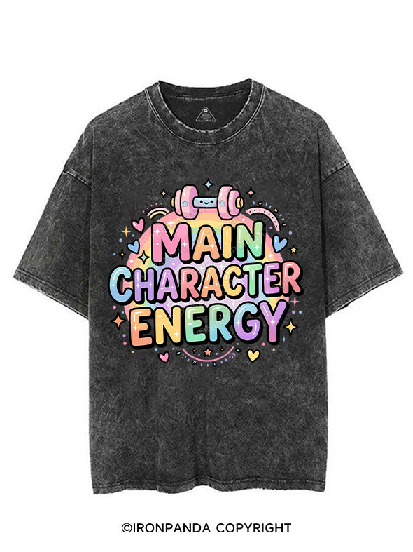 MAIN CHARACTER ENERGY VINTAGE GYM SHIRT
