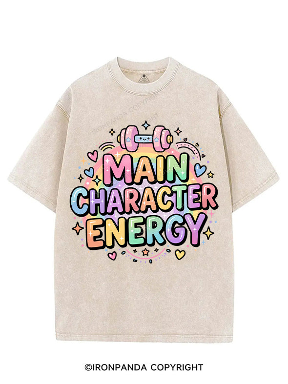 MAIN CHARACTER ENERGY VINTAGE GYM SHIRT