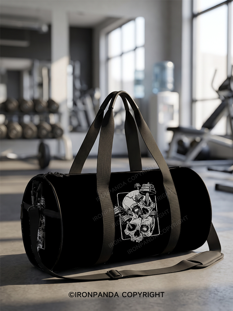 skull barbell Duffle Bag