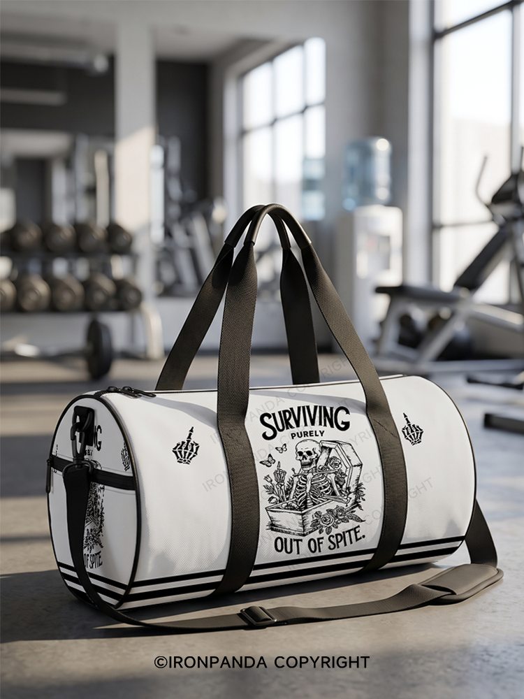 SURVIVING PURELY OUT OF SPITE Duffle Bag
