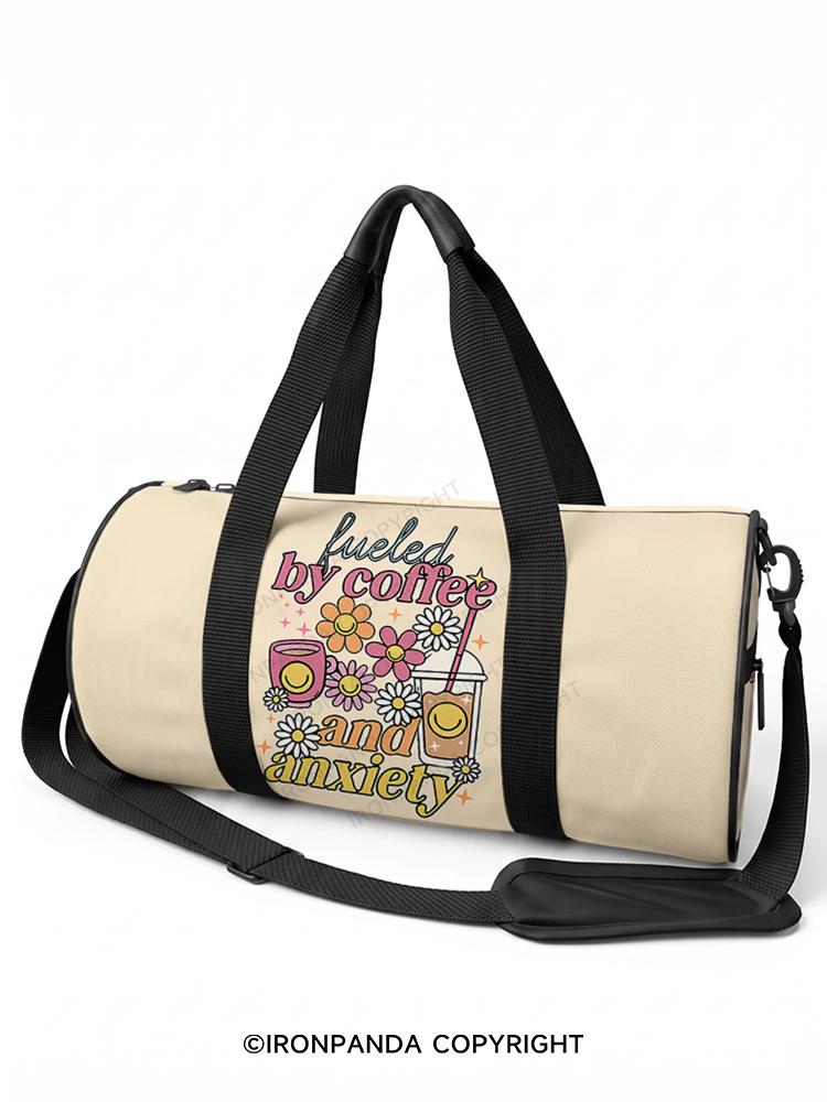FUELED BY ICED COFFEE & ANXIETY Duffle Bag