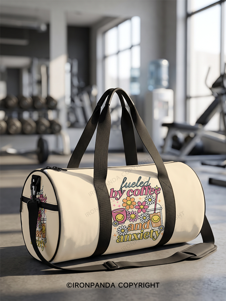 FUELED BY ICED COFFEE & ANXIETY Duffle Bag