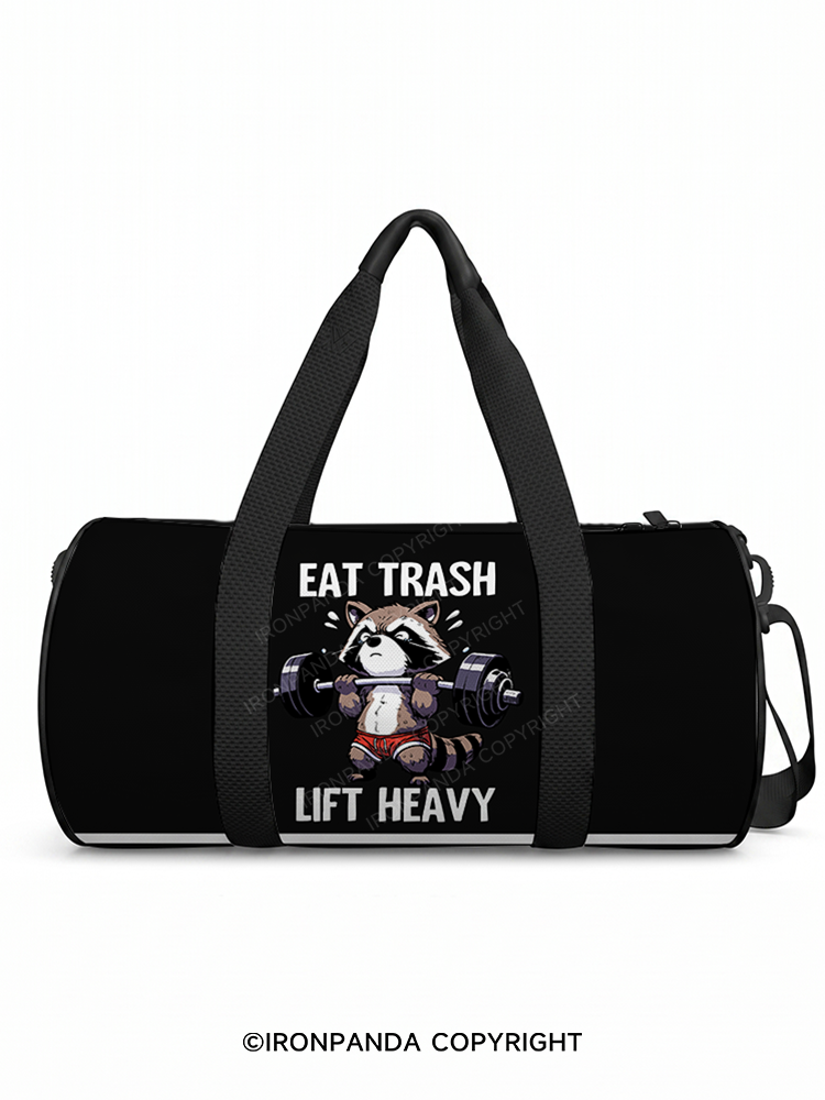 eat trash lift heavy Duffle Bag