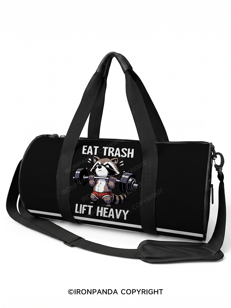 eat trash lift heavy Duffle Bag