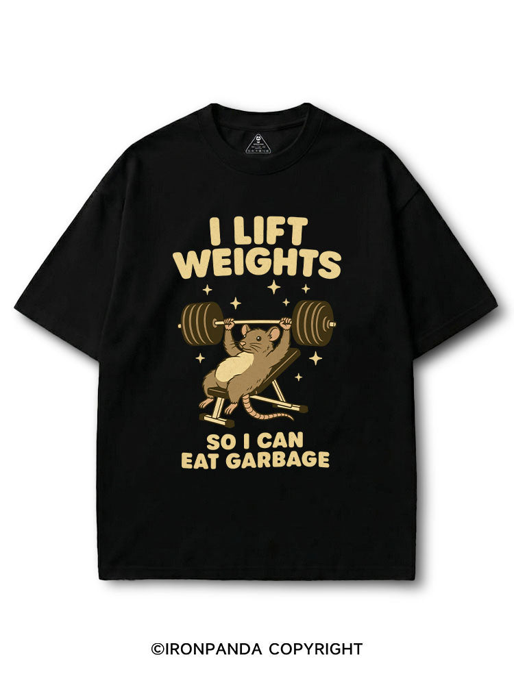I LIFT WEIGHTS SO I CAN EAT GARBAGE2 COTTON PUMP COVER