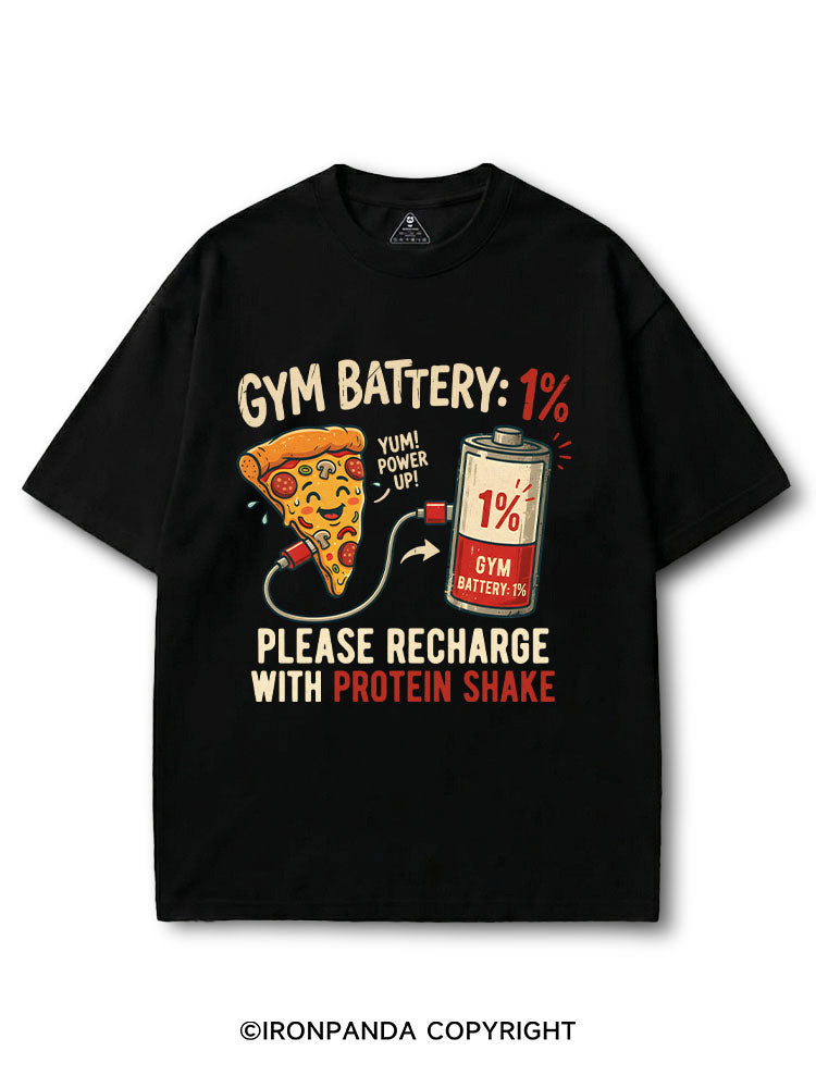 GYM BATTERY ：1%—PLEASE RECHARGE WITH PROTEIN SHAKE COTTON PUMP COVER