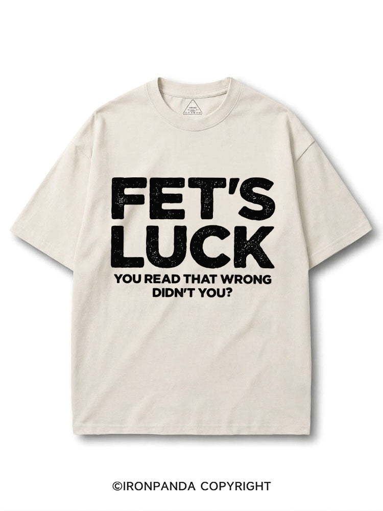 FET’S LUCK YOU READ THAT WRONG DIDN’T YOU? COTTON PUMP COVER