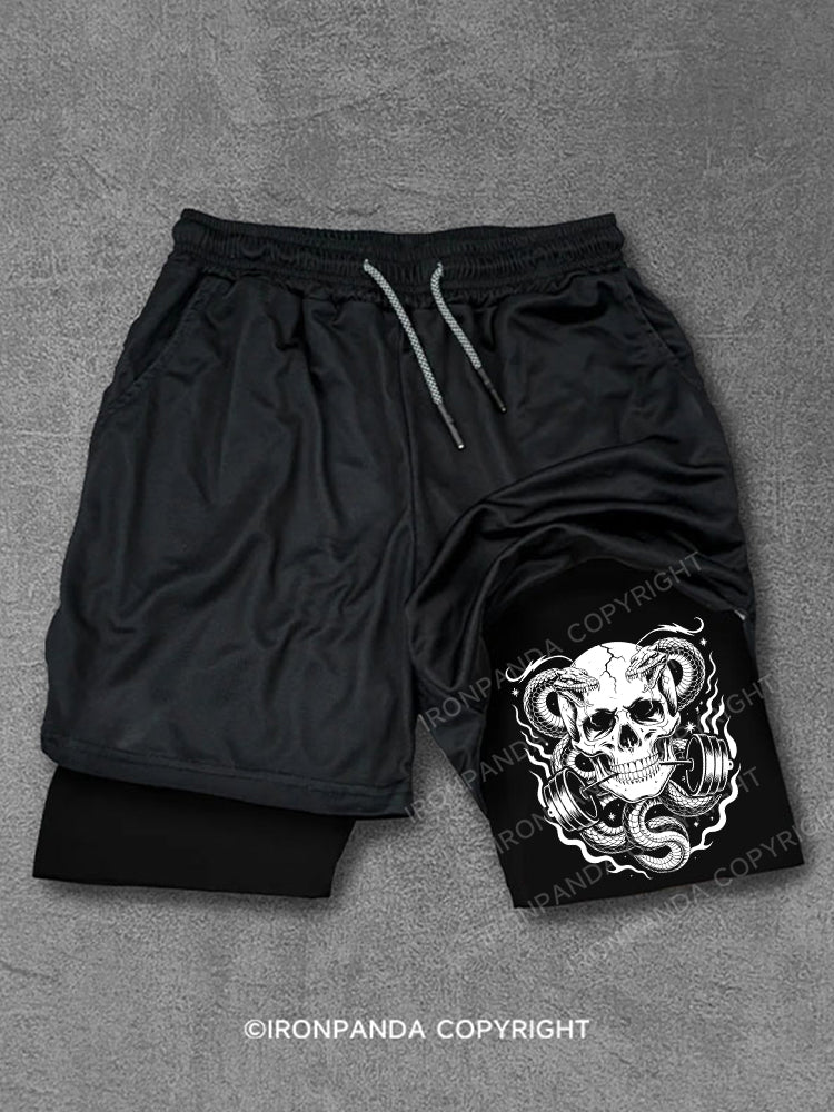 Barbell Skull Performance Training Shorts