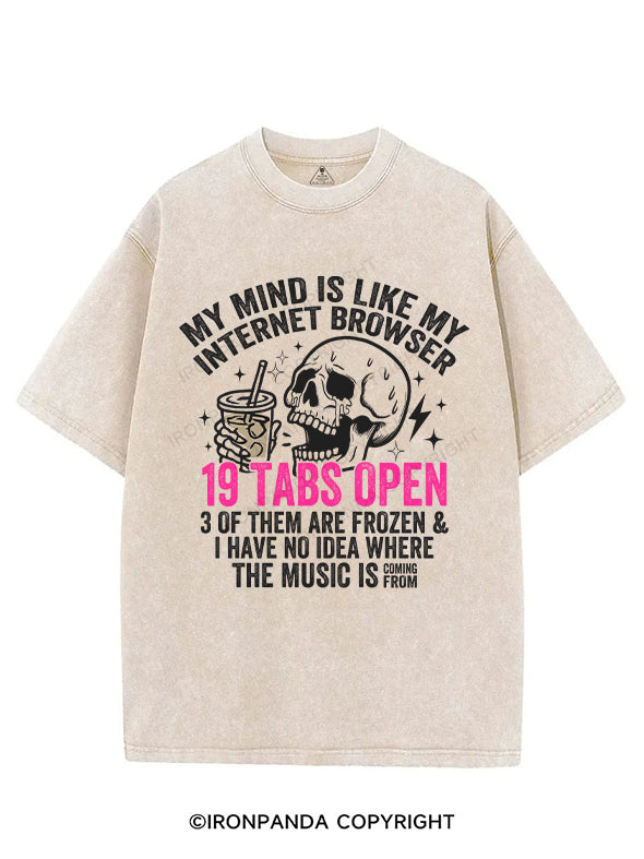 MY MIND IS LIKE MY INTERNET BROWSER VINTAGE GYM SHIRT
