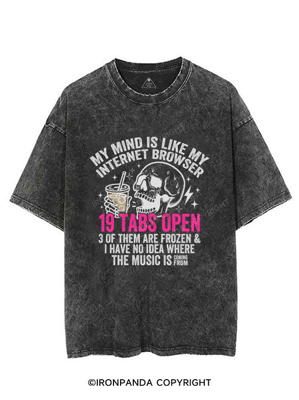 MY MIND IS LIKE MY INTERNET BROWSER VINTAGE GYM SHIRT