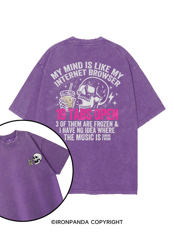 MY MIND IS LIKE MY INTERNET BROWSER printed Gym Shirt