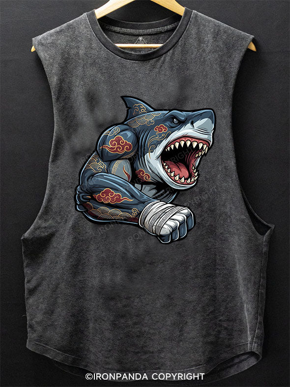 Muscle Shark Scoop Bottom Cotton Tank