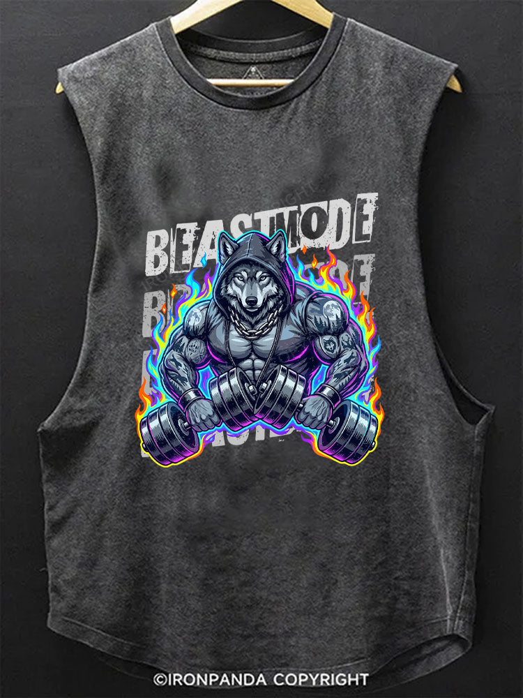 Muscular Wolf SCOOP BOTTOM COTTON TANK