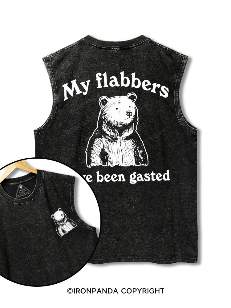 My Flabbers Have Been Gasted printed Washed Gym tank