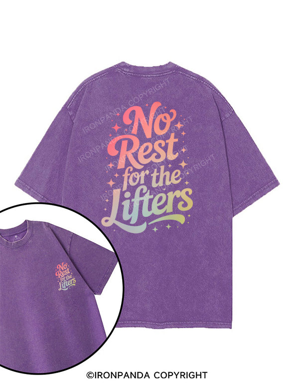 NO REST FOR THE LIFTERS printed Gym Shirt