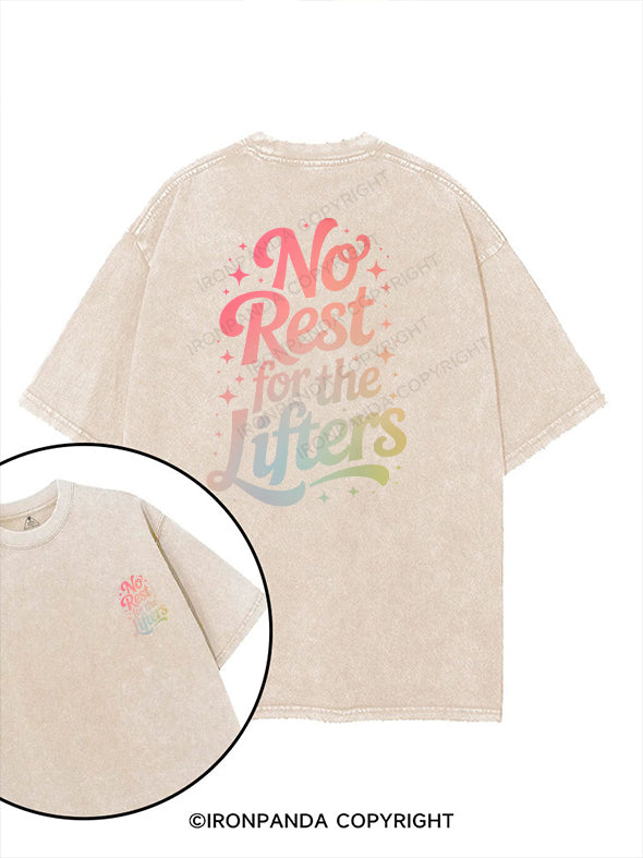 NO REST FOR THE LIFTERS printed Gym Shirt
