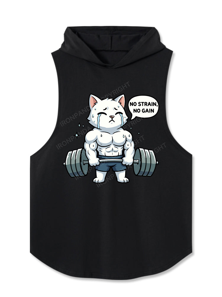 No Strain No Gain Hooded Tank